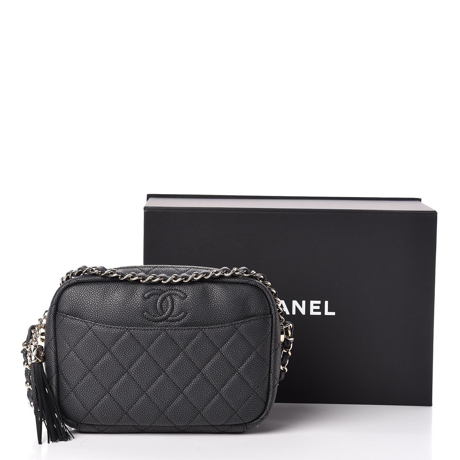 Chanel Caviar Quilted Small Coco Tassel Camera Case Dark Navy 11 of 11