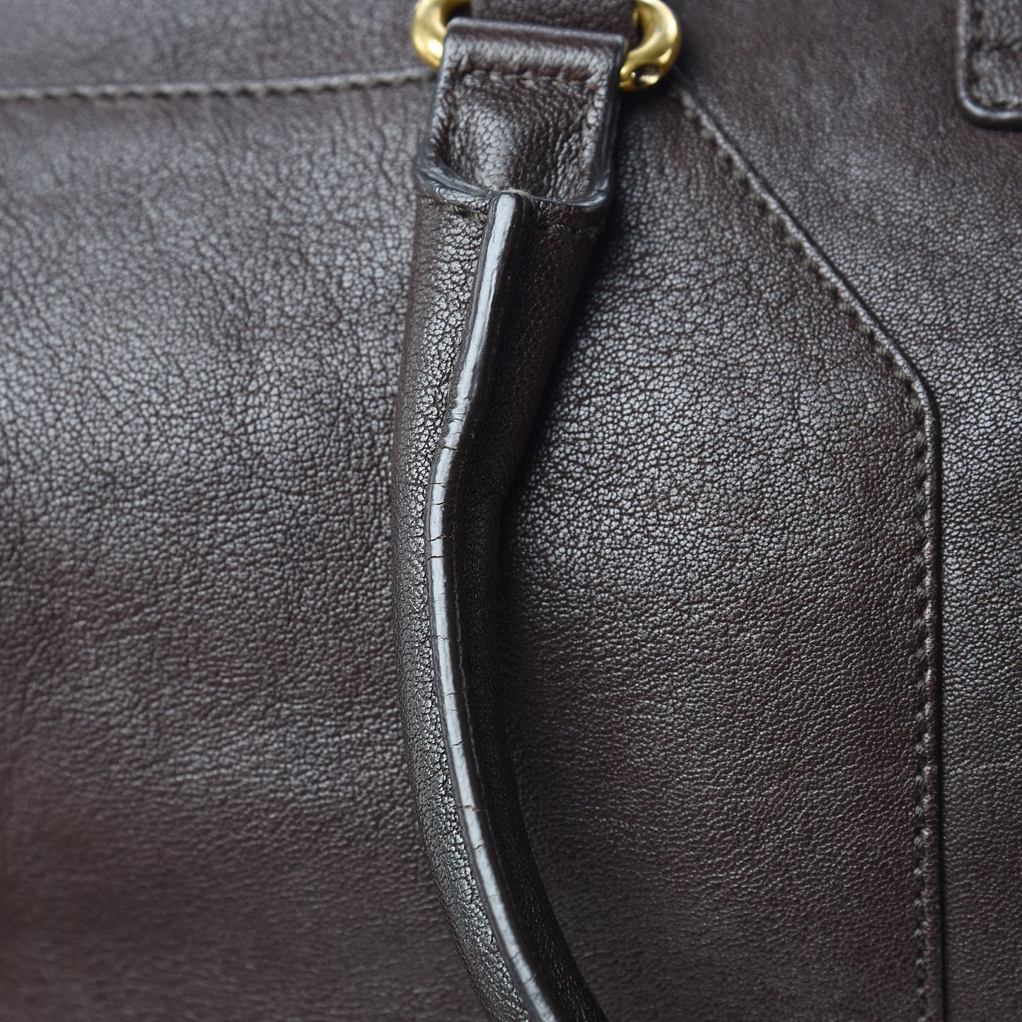 Sheepskin Medium Cabas ChYc Dark Brown