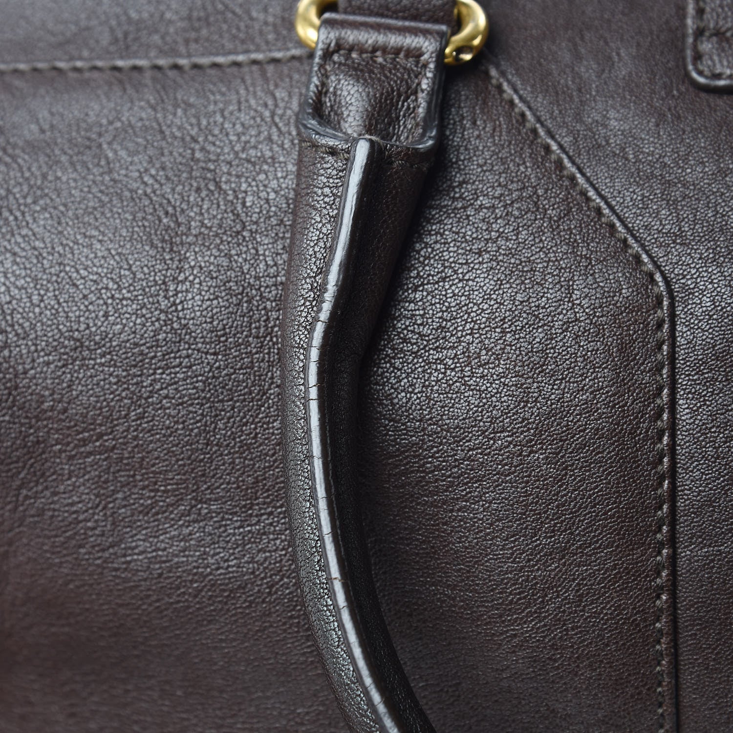 Saint Laurent Sheepskin Medium Cabas ChYc Dark Brown 22 of 23