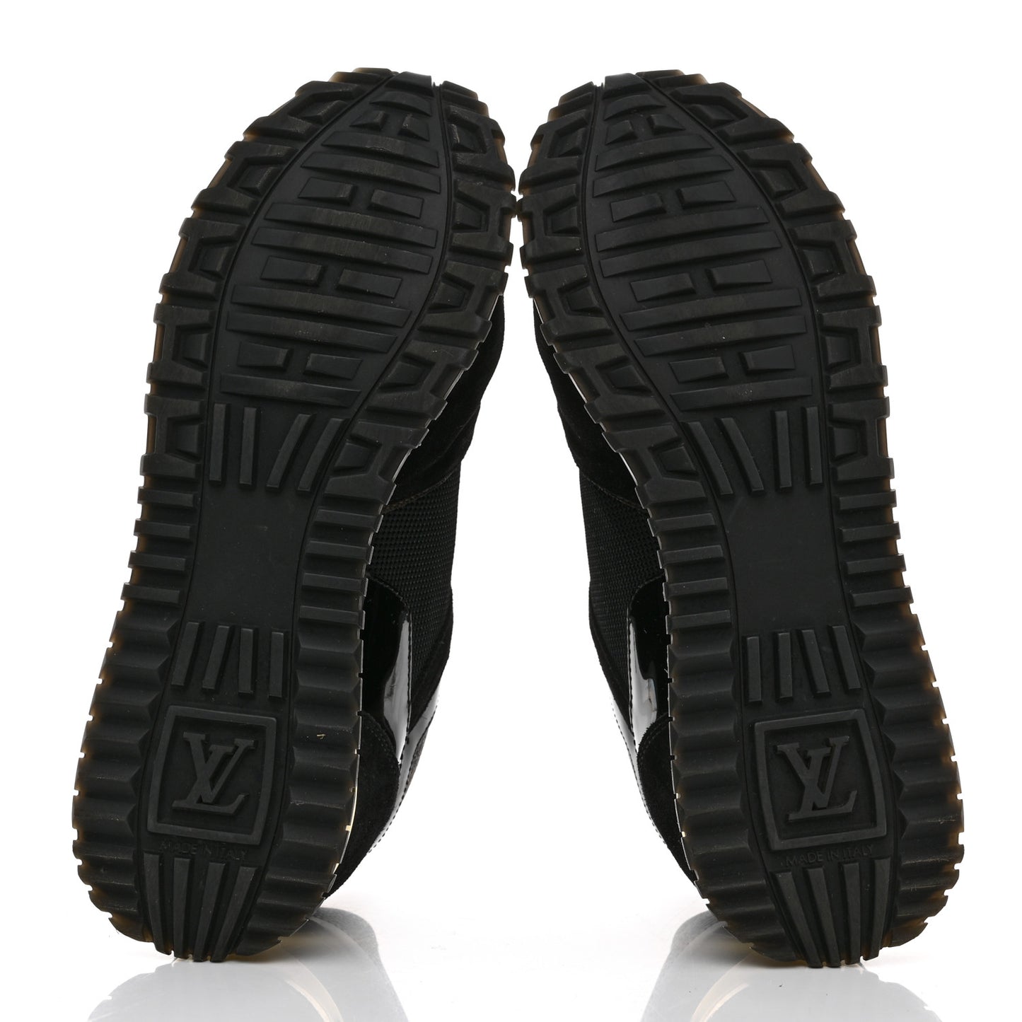 Suede Monogram Run Away Sneakers 37 Black