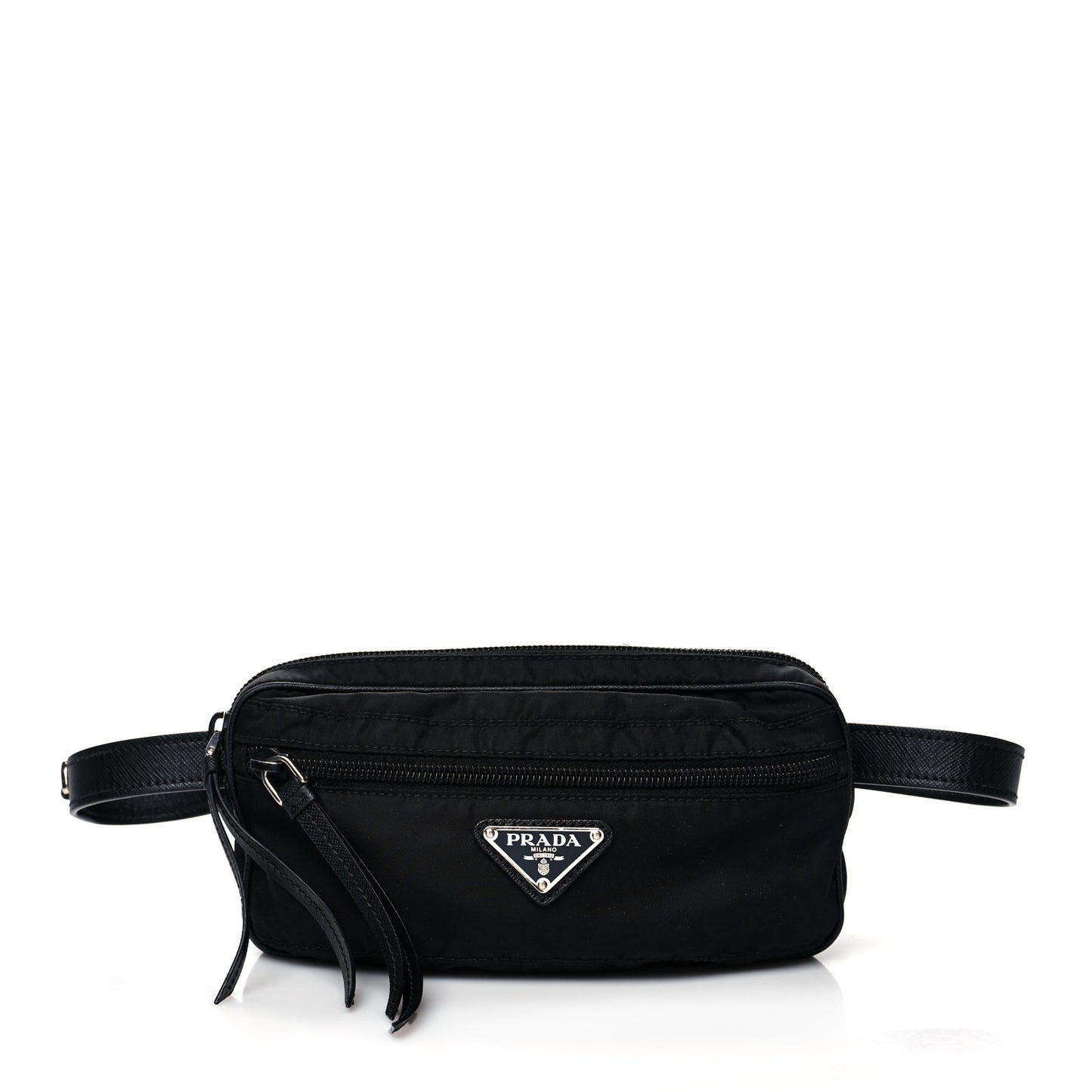 Tessuto Nylon Saffiano Belt Bag Black