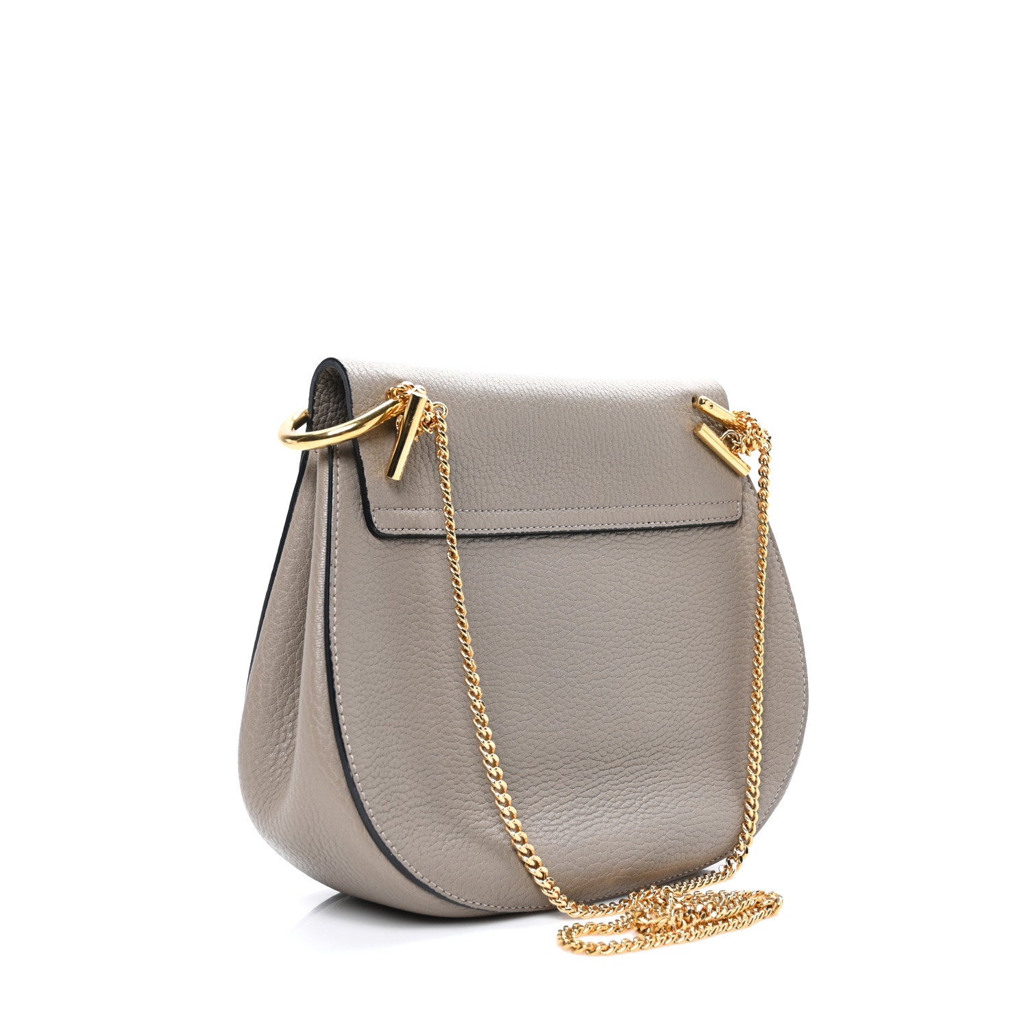 Chloe Grained Lambskin Mini Drew Shoulder Bag Motty Grey 3 of 9