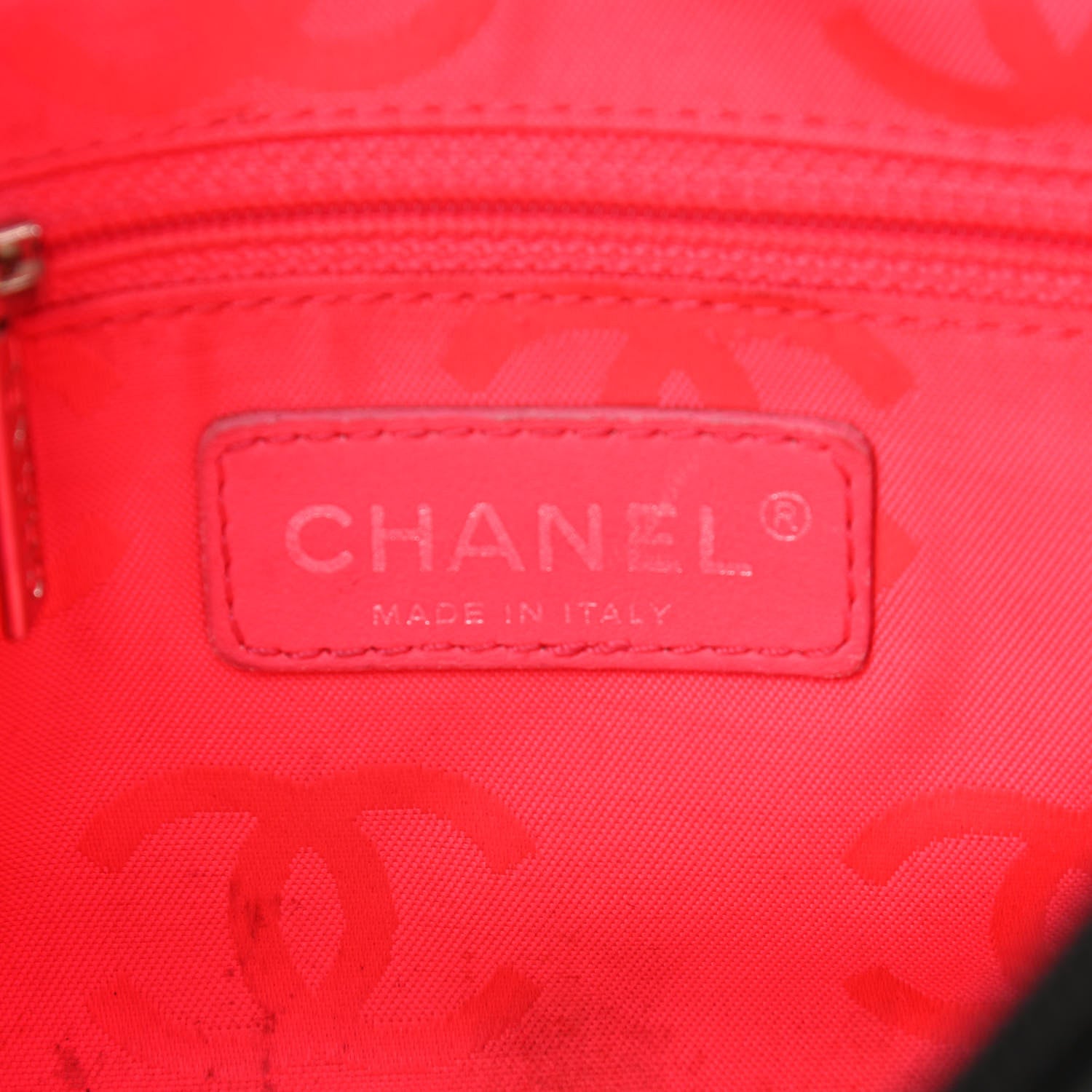 Chanel Calfskin Quilted Cambon Pochette Black White 6 of 11