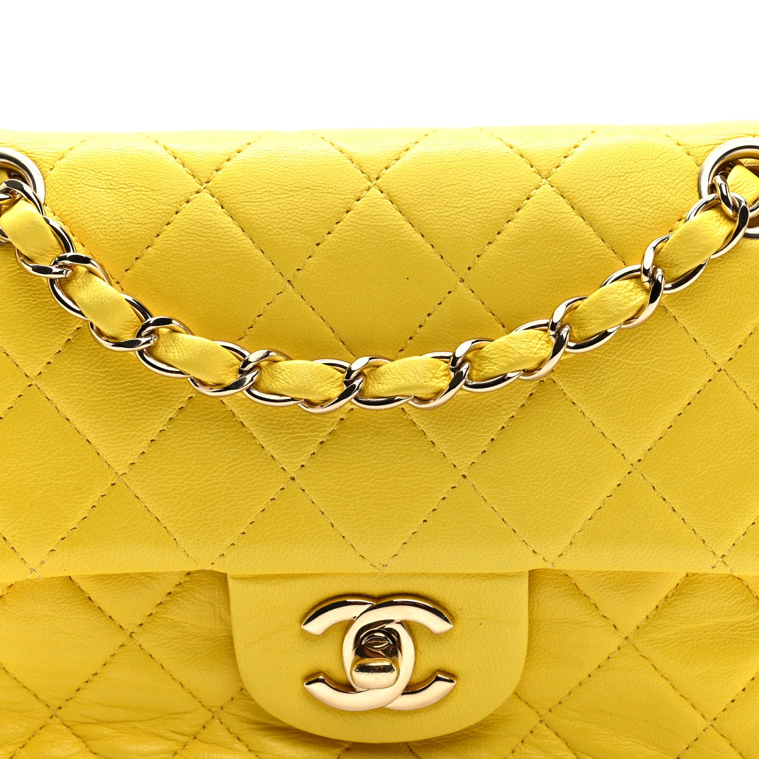 CHANEL イエロー キルティングケース CHANEL（シャネル） 財布 マトラッセ レディース ブランド コイン