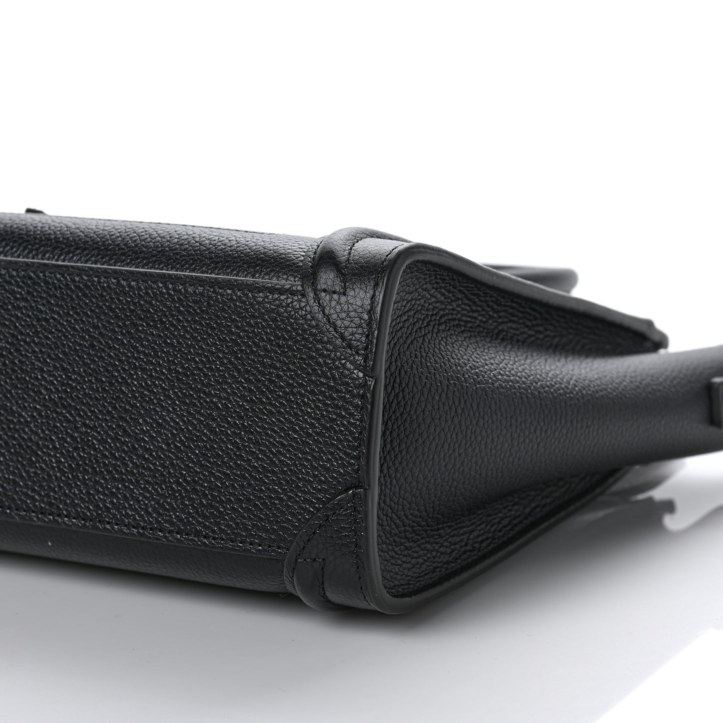 Drummed Calfskin Nano Luggage Black