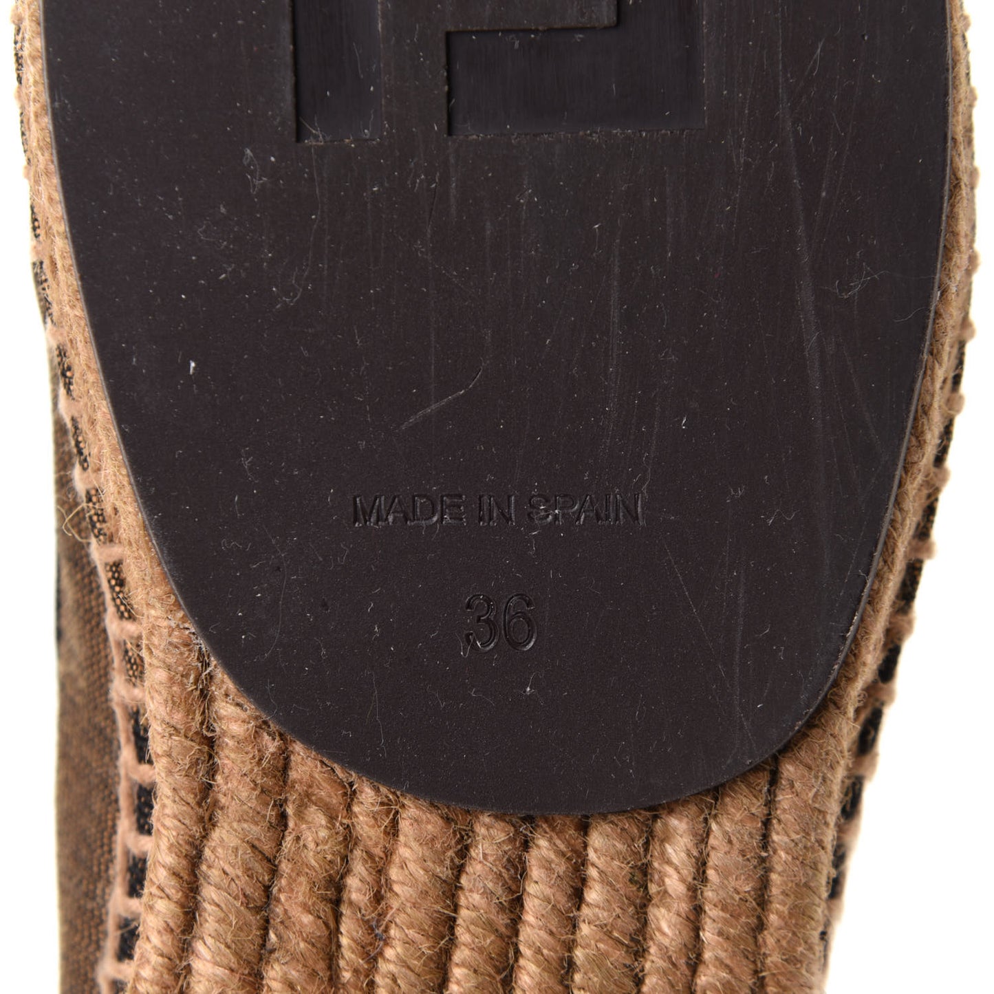 Canvas Pequin Espadrilles 36 Tobacco Black