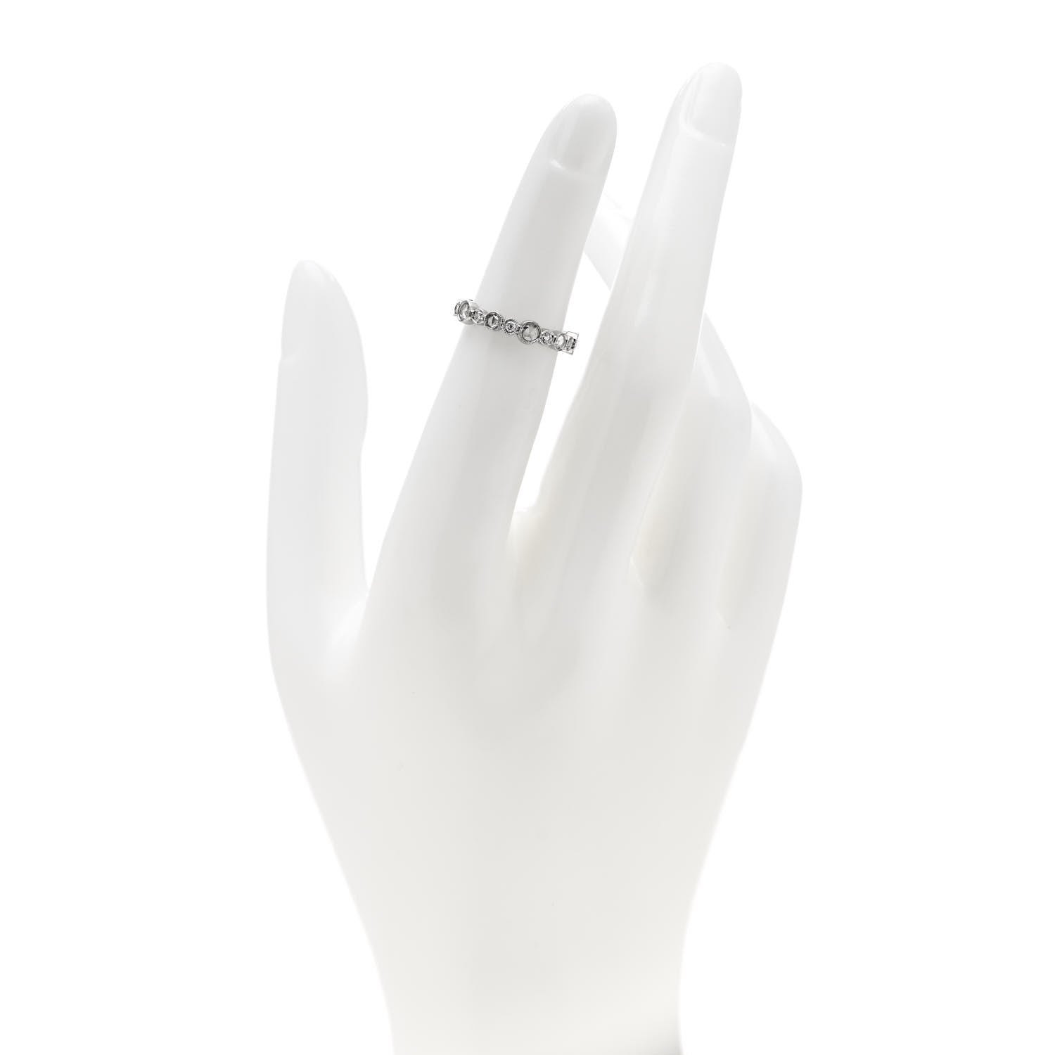 Tiffany Platinum Diamond Narrow Cobblestone Band Ring 47 4 2 of 5