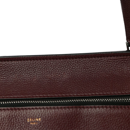 Celine Drummed Calfskin Large Edge Shoulder Bag Burgundy 24 of 32