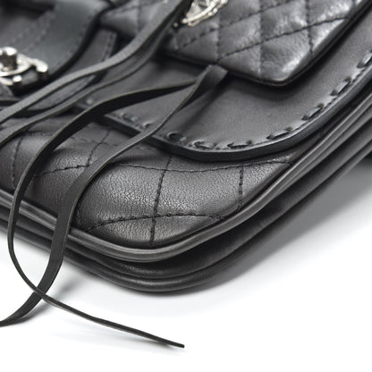 Chanel Calfskin Quilted Dallas Saddle Bag Black 10 of 10
