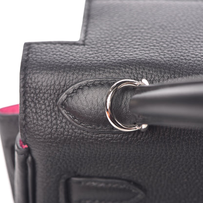 Hermes Togo Horseshoe Kelly Retourne 25 Black Magnolia 21 of 41