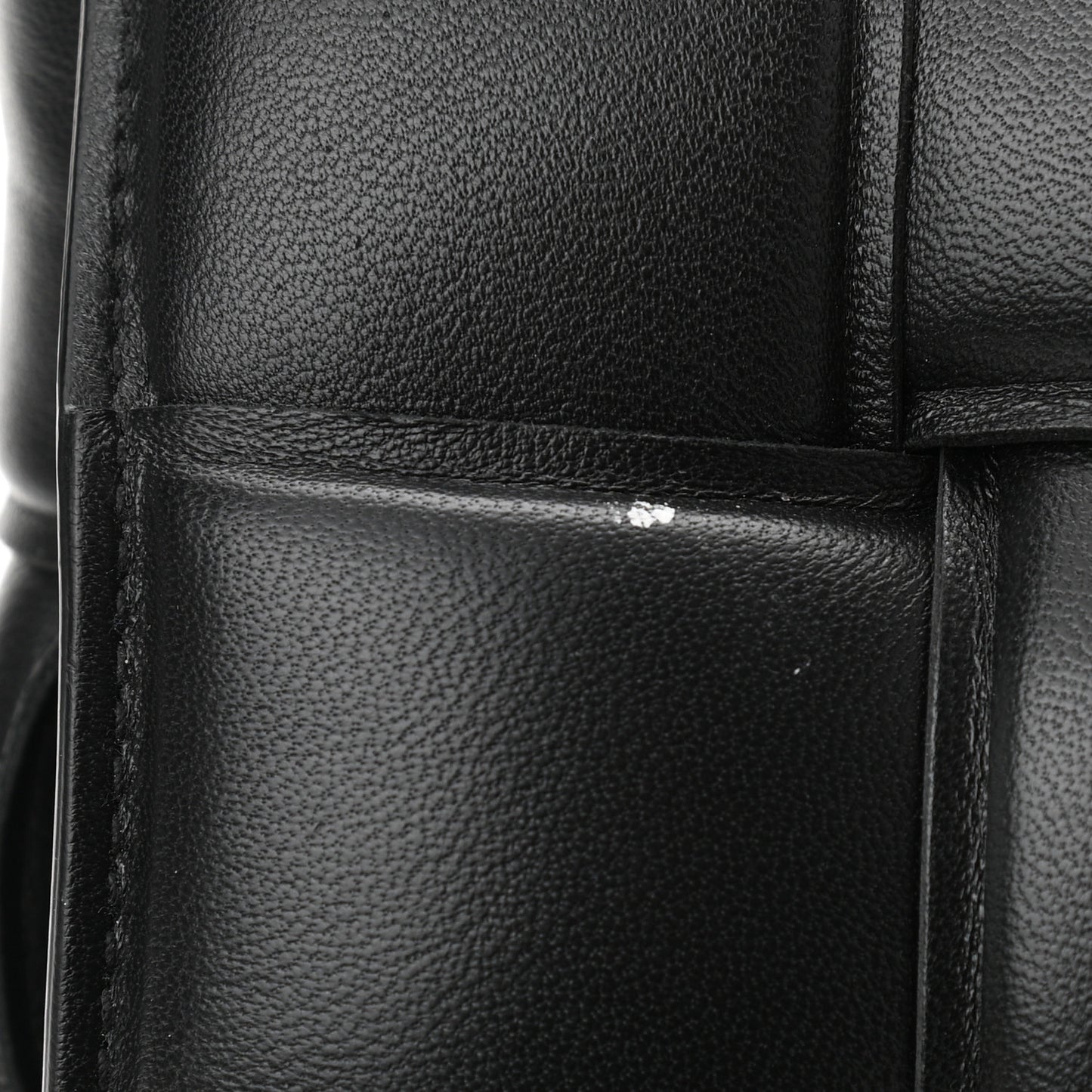 Nappa Maxi Intreccio Padded Cassette Crossbody Bag Black