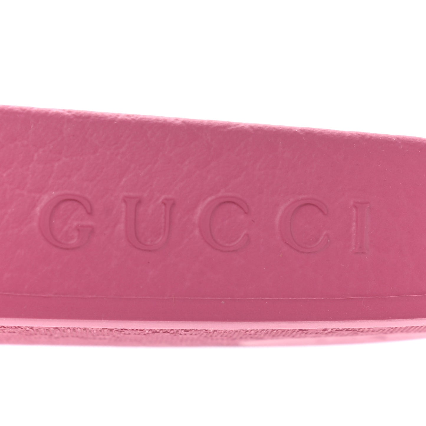 Rubber Womens Logo Slide Sandals 36 Fuchsia