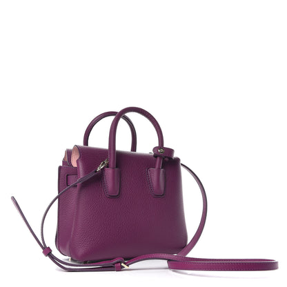MCM Grained Calfskin Mini Milla Tote Purple 3 of 9