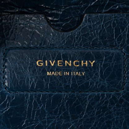 Givenchy Creased Patent Calfskin Medium ID Flap Oil Blue 5 of 8