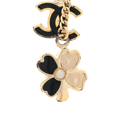 Chanel Enamel CC Camelia Necklace Gold Black 6 of 6