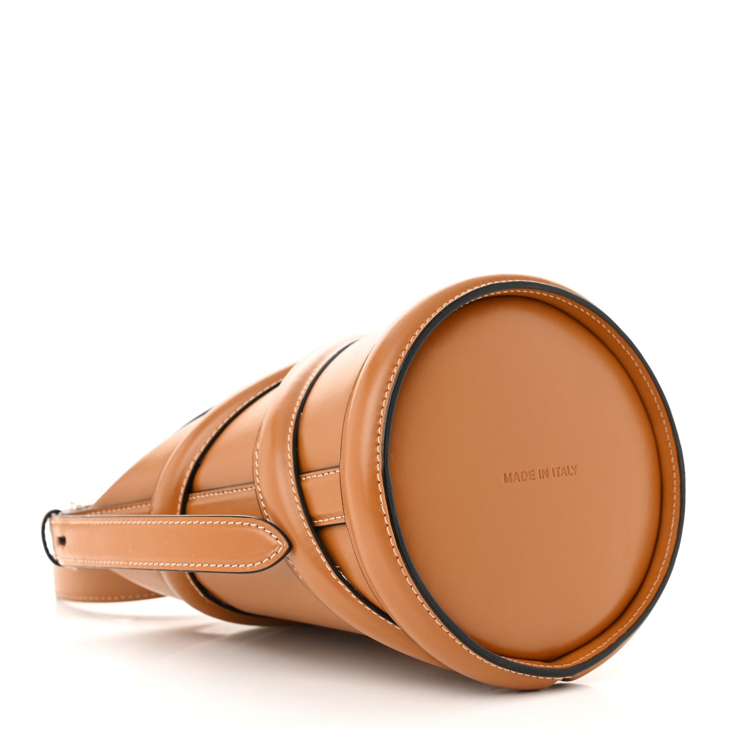 Calfskin The Curve Small Shoulder Bag Tan