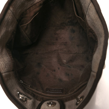 Chanel Mixed Fibers Calfskin Small Deauville Tote Beige Brown 5 of 15