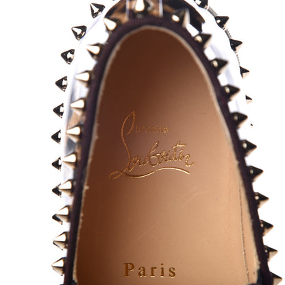 Christian Louboutin Patent Degrade Leopard Studded Womens Pik Boat Flat Loafers 37 Bronze 8 of 10