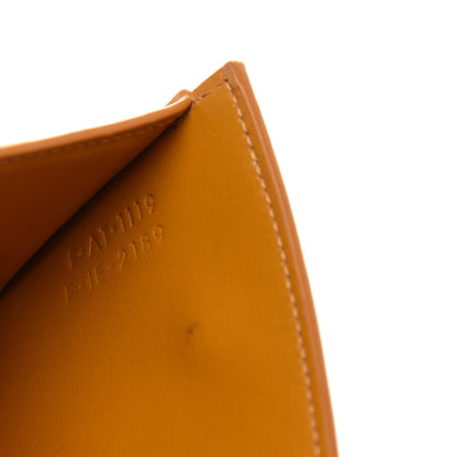 Celine Grained Calfskin Small Multifunction Folded Wallet Safron 7 of 10