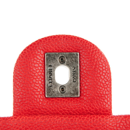 Chanel Caviar Quilted Mini Simply CC Flap Red 8 of 8