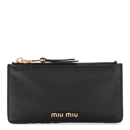 Miu Miu Madras Colour Zip Wallet Black Fuoco 1 of 7