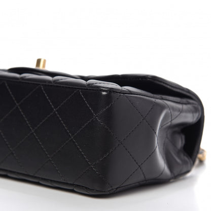 Chanel Lambskin Quilted Mini Rectangular Flap Black 7 of 9