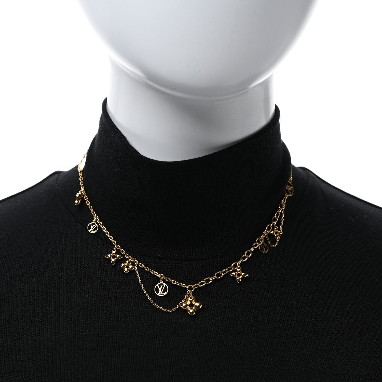 Louis Vuitton Metal Blooming Supple Necklace Gold 3 of 6