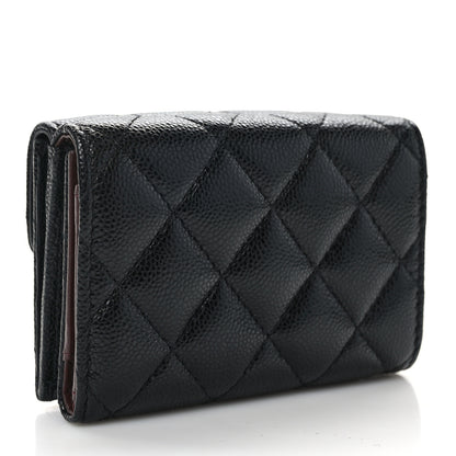 Chanel Caviar Quilted Double Flap Wallet Black 3 of 10