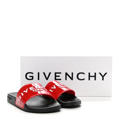 Givenchy Rubber Logo Pool Slide Sandals 38 Red 8 of 8