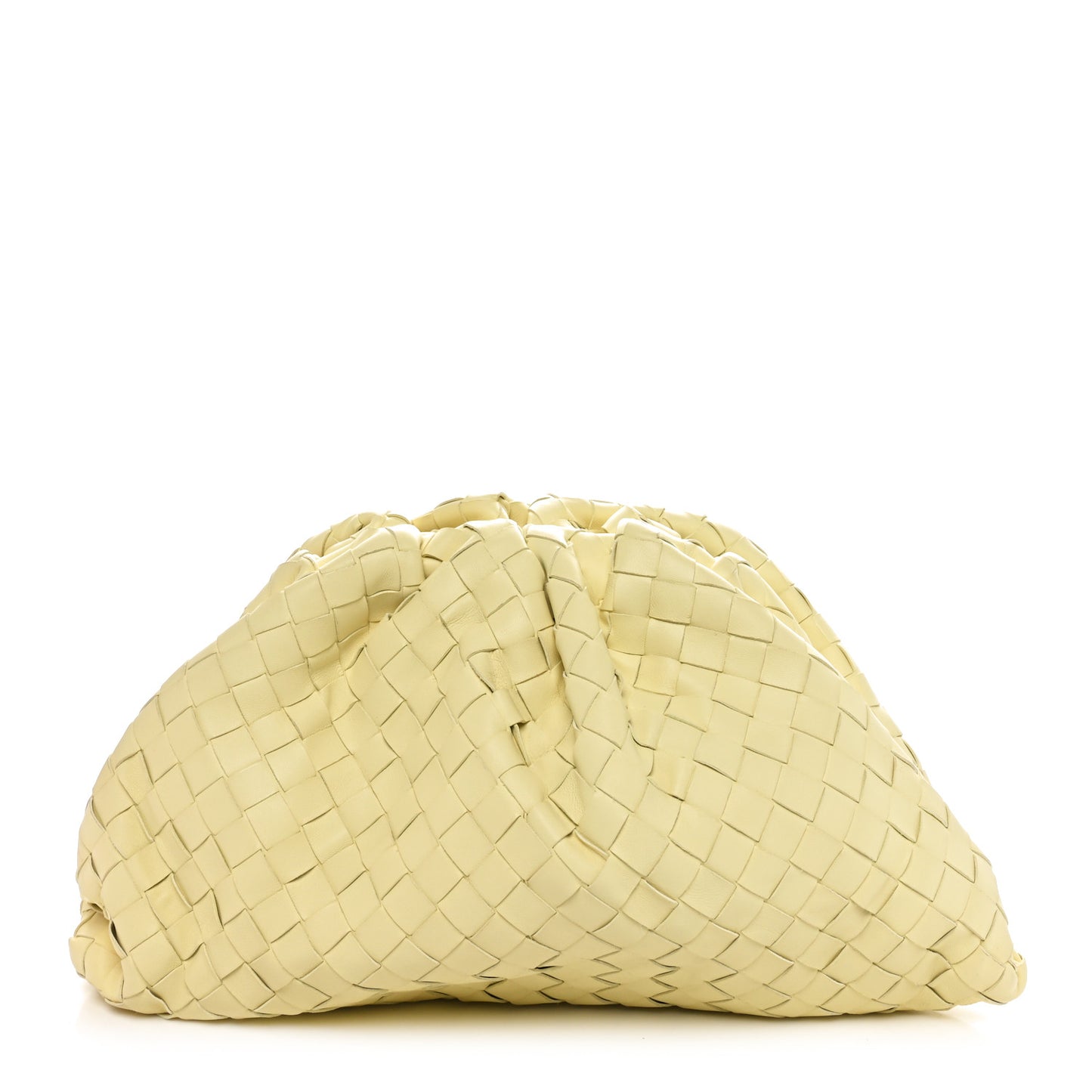 Nappa Maxi Intrecciato The Pouch Oversized Clutch Ice Cream