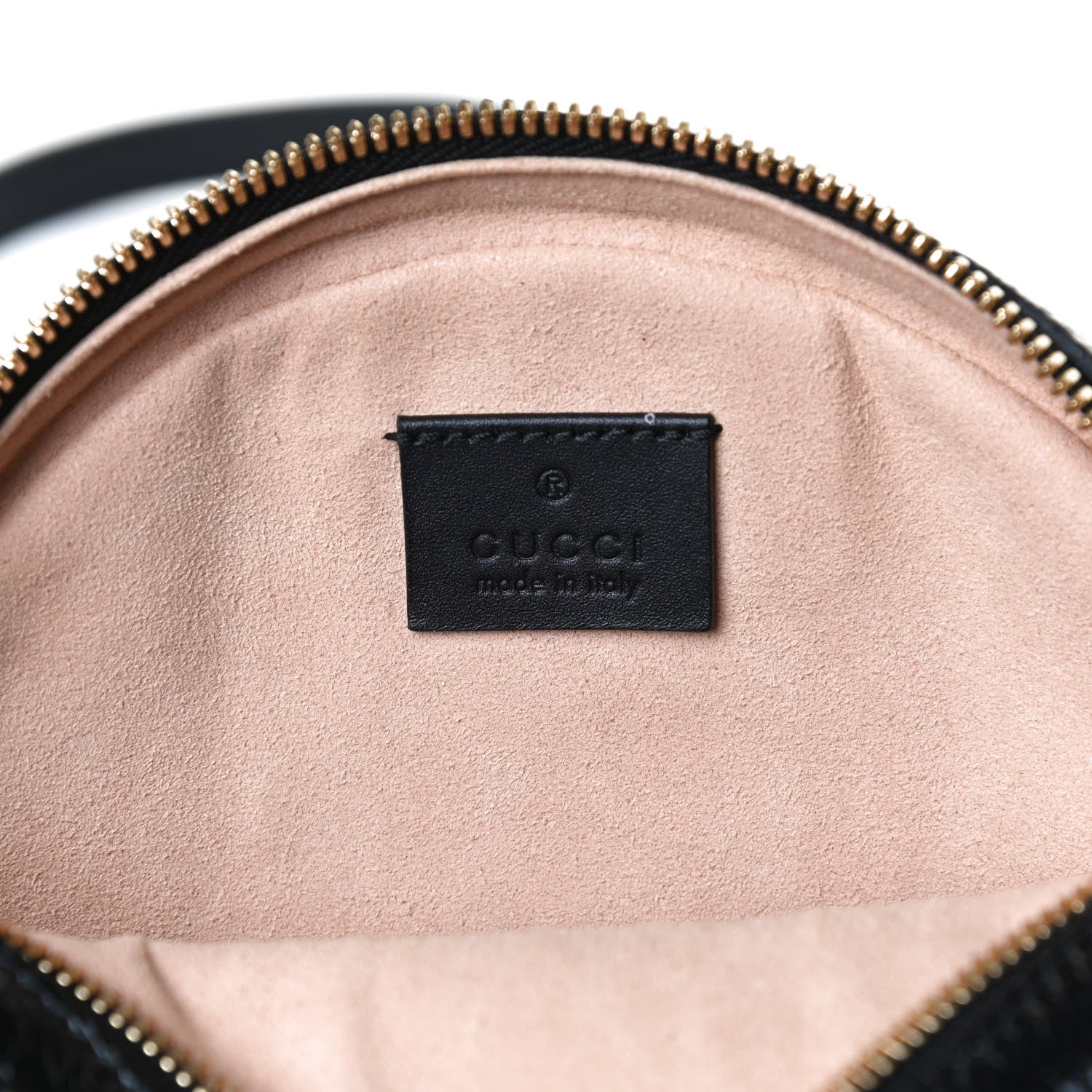 Gucci Suede Patent Web Mini Ophidia Round Shoulder Bag Hibiscus Red Black 5 of 12