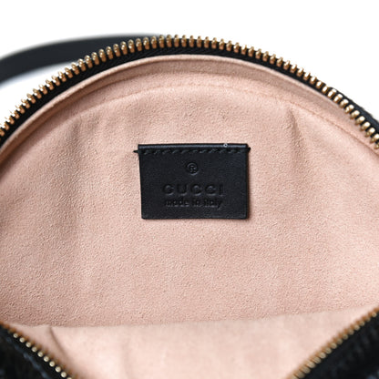 Gucci Suede Patent Web Mini Ophidia Round Shoulder Bag Hibiscus Red Black 5 of 12