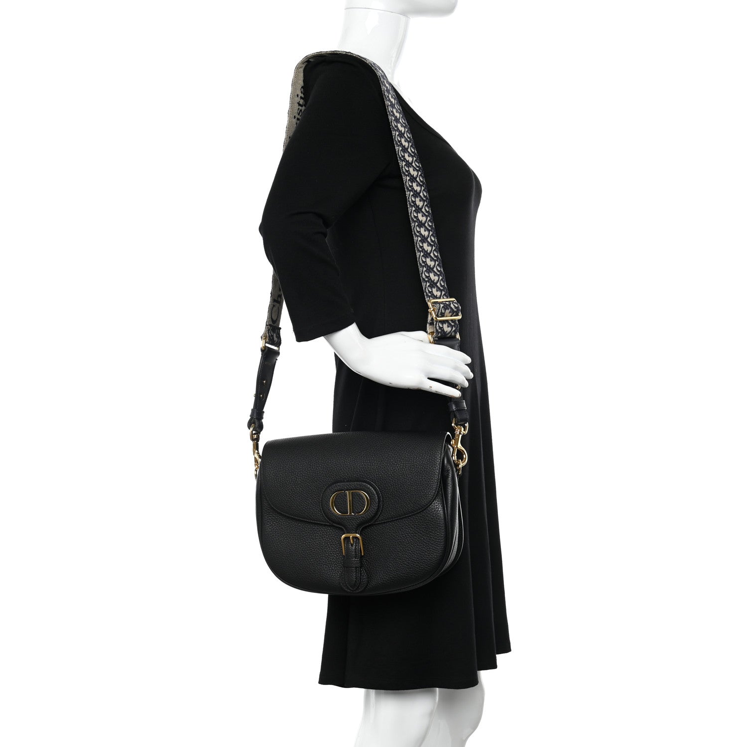 Christian Dior Grained Calfskin Large Bobby Flap Black 2 of 10