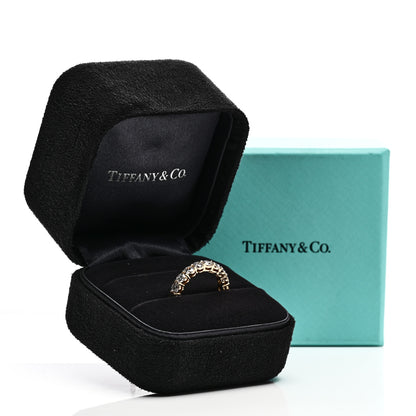 Tiffany 18K Yellow Gold Diamond 3.7mm Embrace Eternity Band Ring 49/5 5 of 5