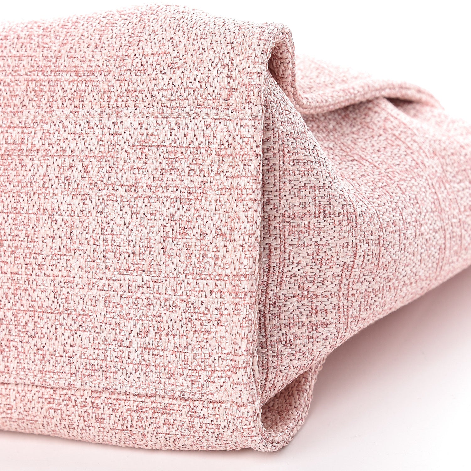 Chanel Straw Lurex Large Deauville Tote Pink 9 of 10