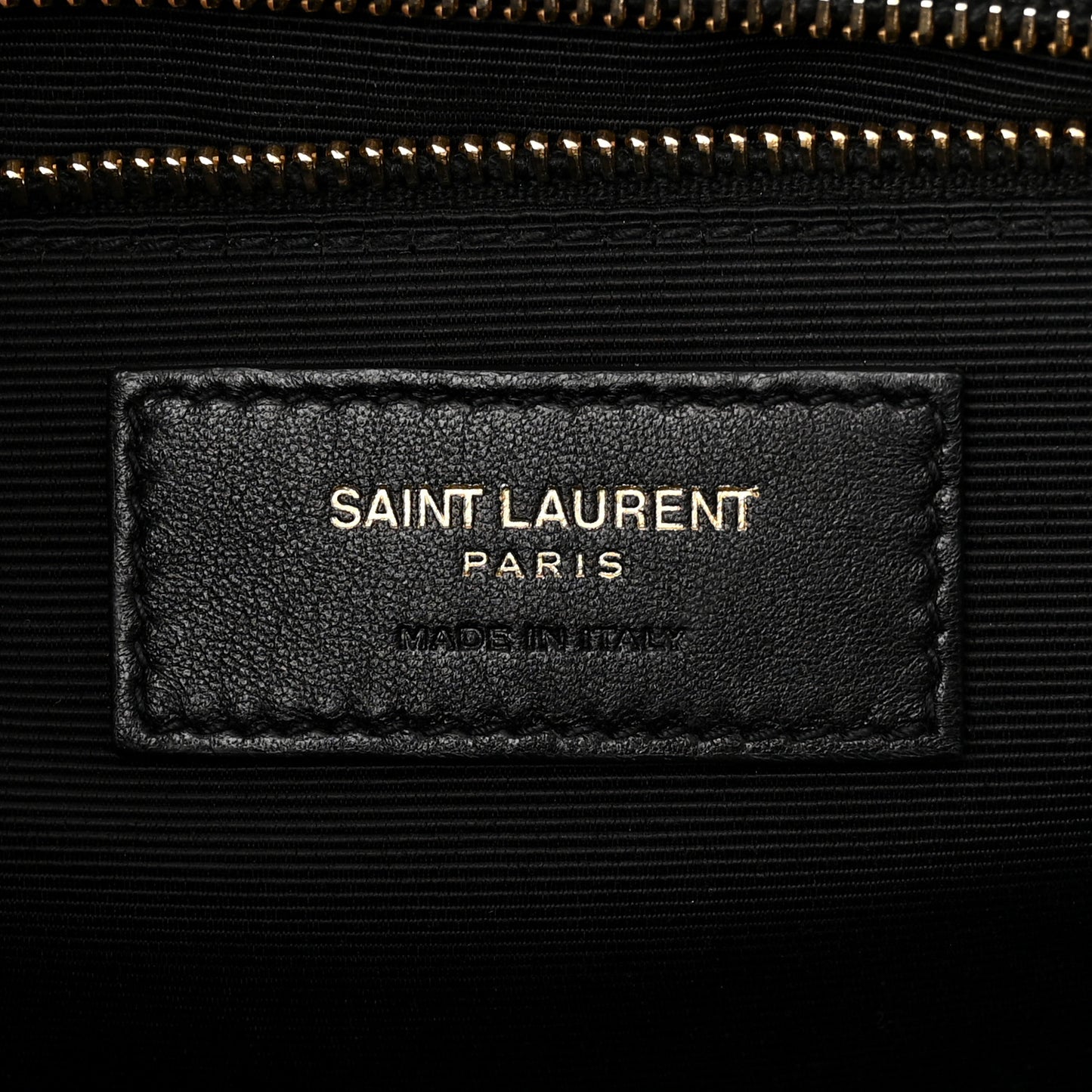 Grain De Poudre Matelasse Chevron Large Monogram Satchel Black