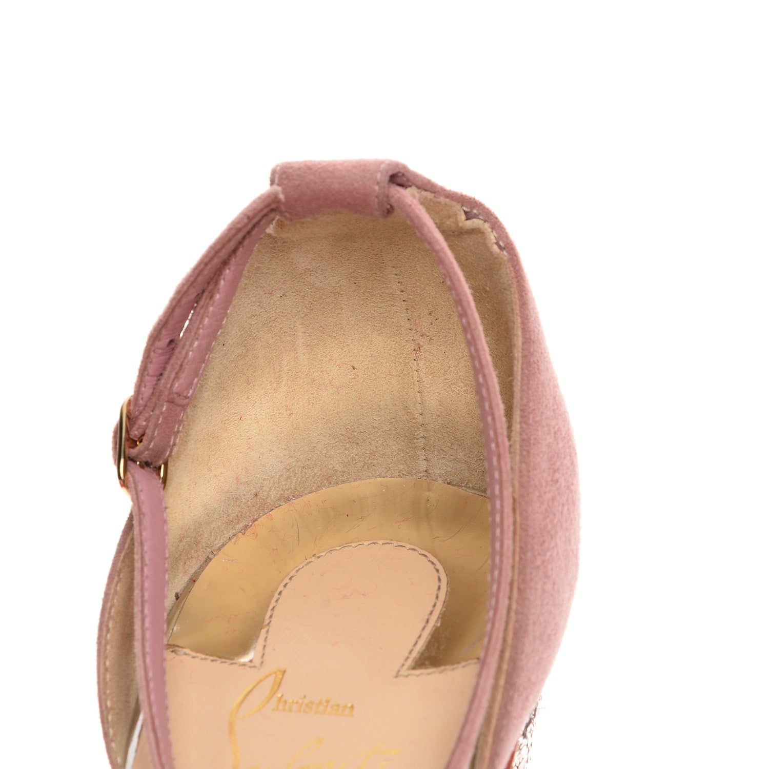 Christian Louboutin Suede Glitter Nenecheritza 160 Sandals 40 Version Rosette 8 of 8