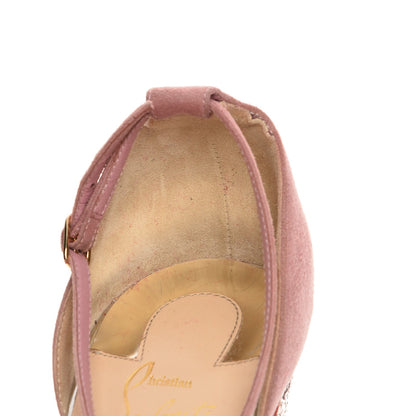 Christian Louboutin Suede Glitter Nenecheritza 160 Sandals 40 Version Rosette 8 of 8
