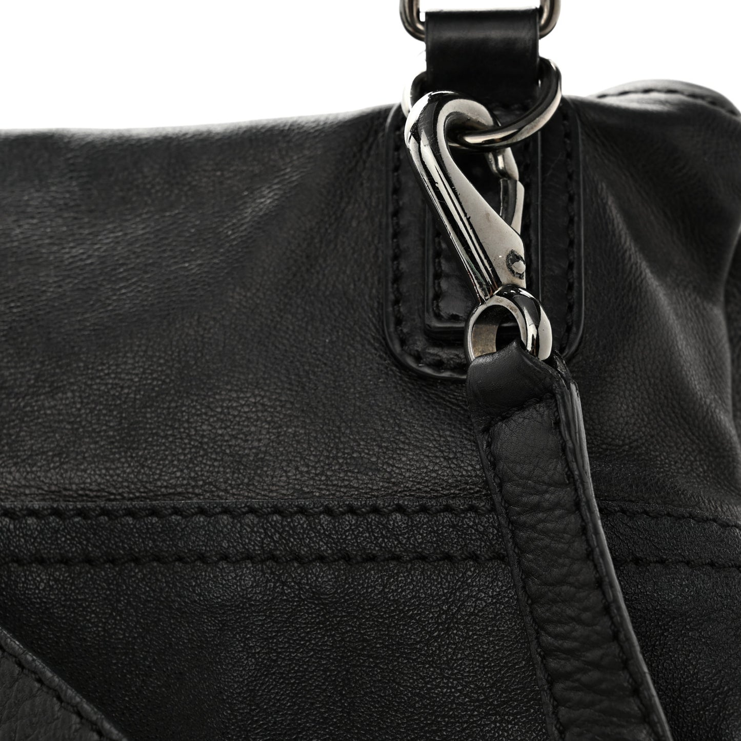 Calfskin Patchwork Small Pandora Black