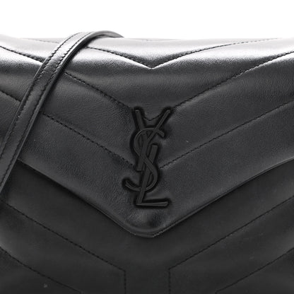 Saint Laurent Calfskin Y Quilted Monogram Toy Loulou Crossbody Bag Black 9 of 13