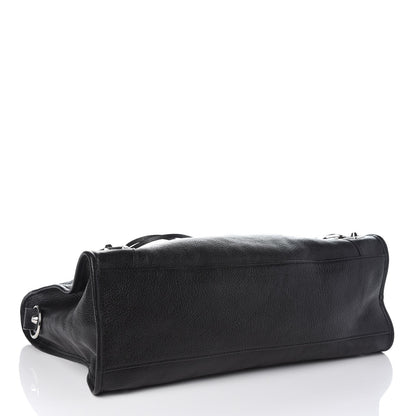 Balenciaga Chevre Silver Metallic Edge Hardware City Black 4 of 7