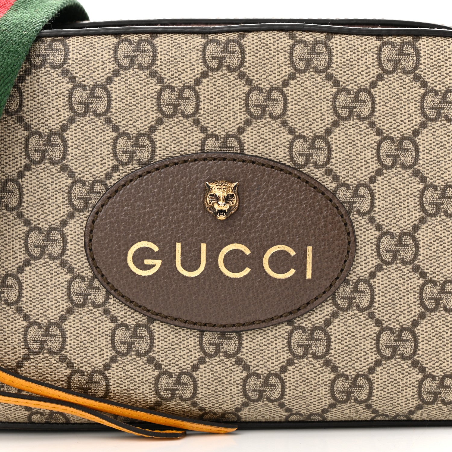 Gucci GG Supreme Monogram Web Neo Vintage Shoulder Bag Beige New Acero Crop 8 of 10