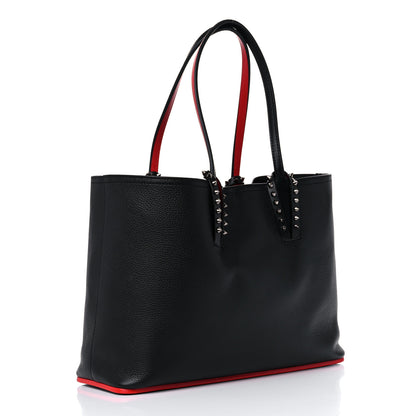 Christian Louboutin Calfskin Spikes Small East West Cabata Tote Black 3 of 14