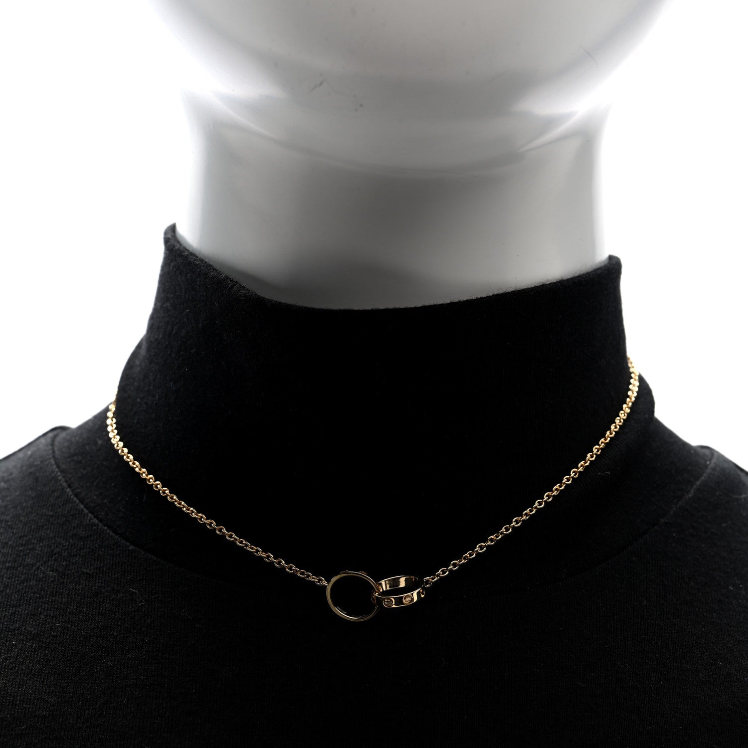 Cartier 18K Yellow Gold Interlocking LOVE Necklace 2 of 5