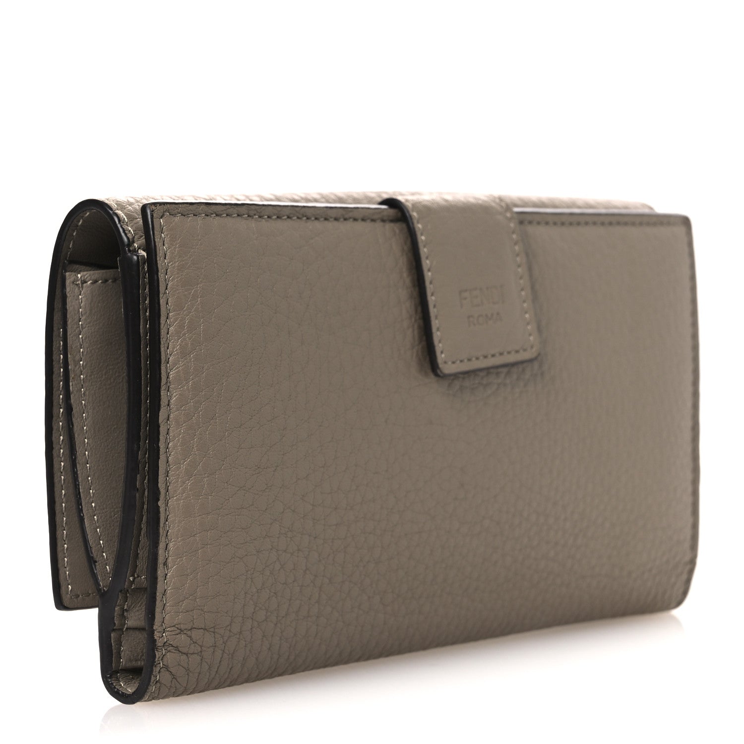 Fendi Cuoio Romano Vitello Grace Selleria Peekaboo Continental Wallet Corda 3 of 9