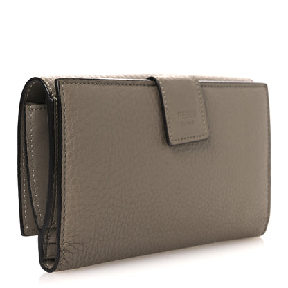 Fendi Cuoio Romano Vitello Grace Selleria Peekaboo Continental Wallet Corda 3 of 9