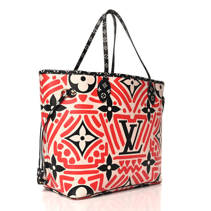 Louis Vuitton Monogram Giant Crafty Neverfull MM Creme Rouge Black 4 of 10
