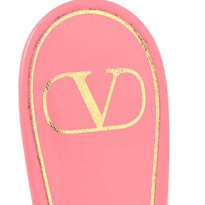 Valentino Garavani Calfskin Roman Stud Ankle Strap 80mm Pumps 38 Flamingo Pink 8 of 9