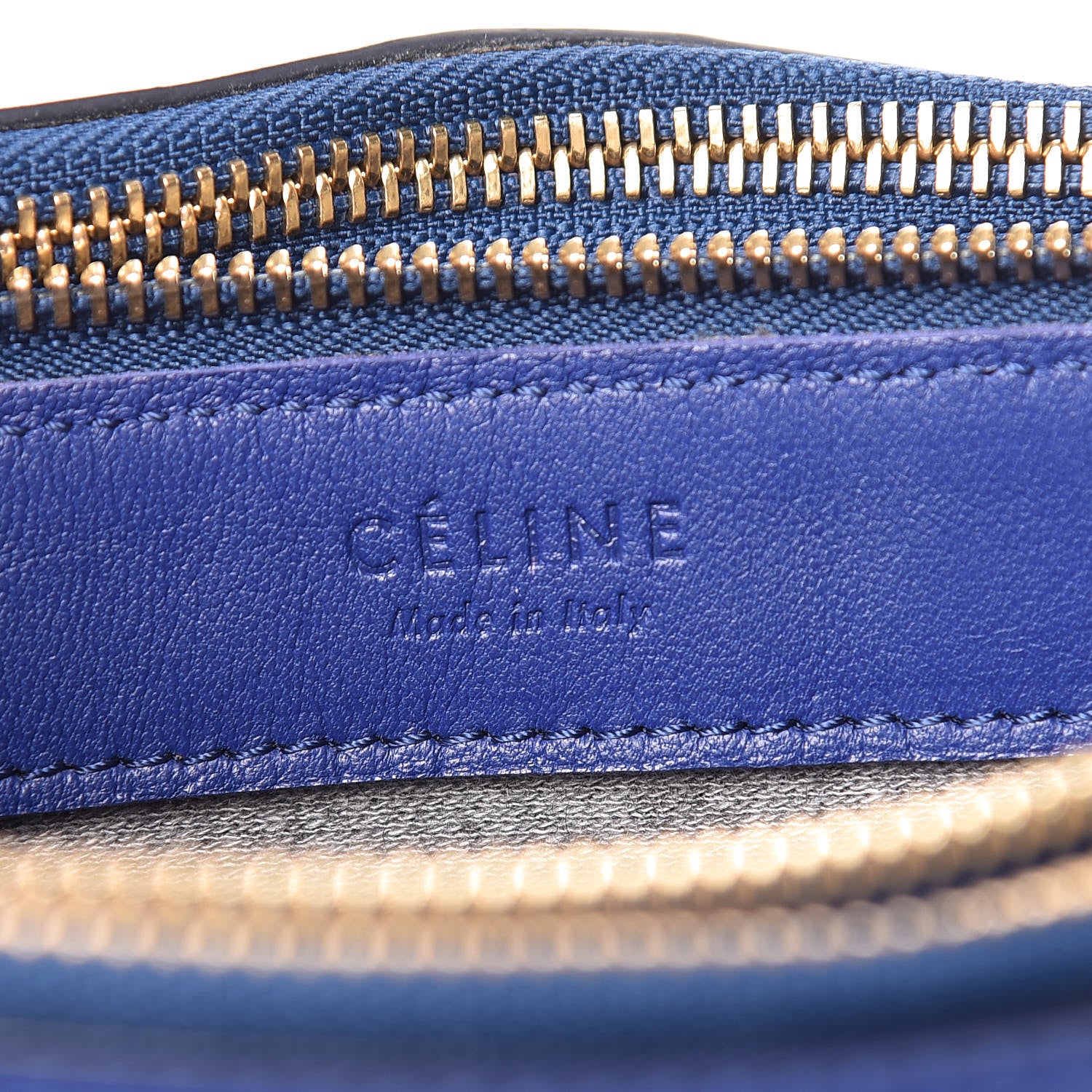 Celine Lambskin Large Trio Crossbody Bag Indigo 8 of 14