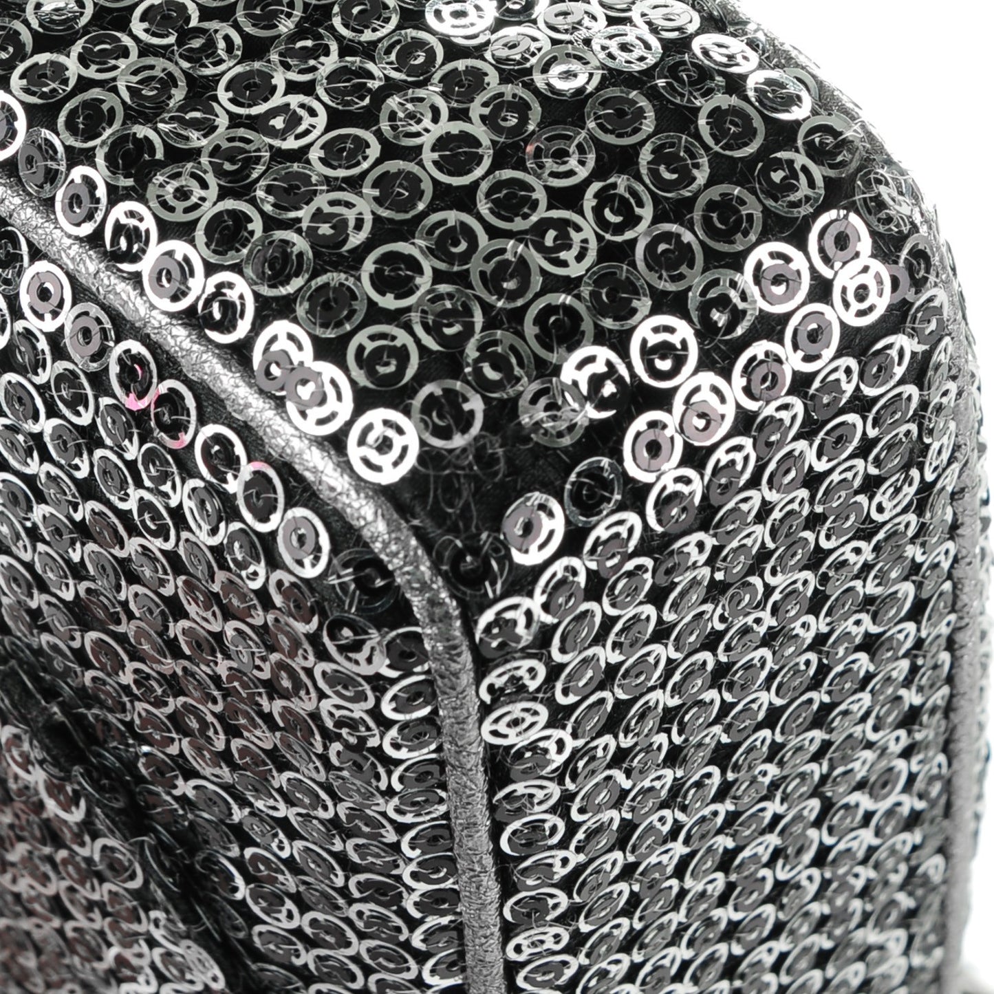 Sequin East West Flap Dark Silver